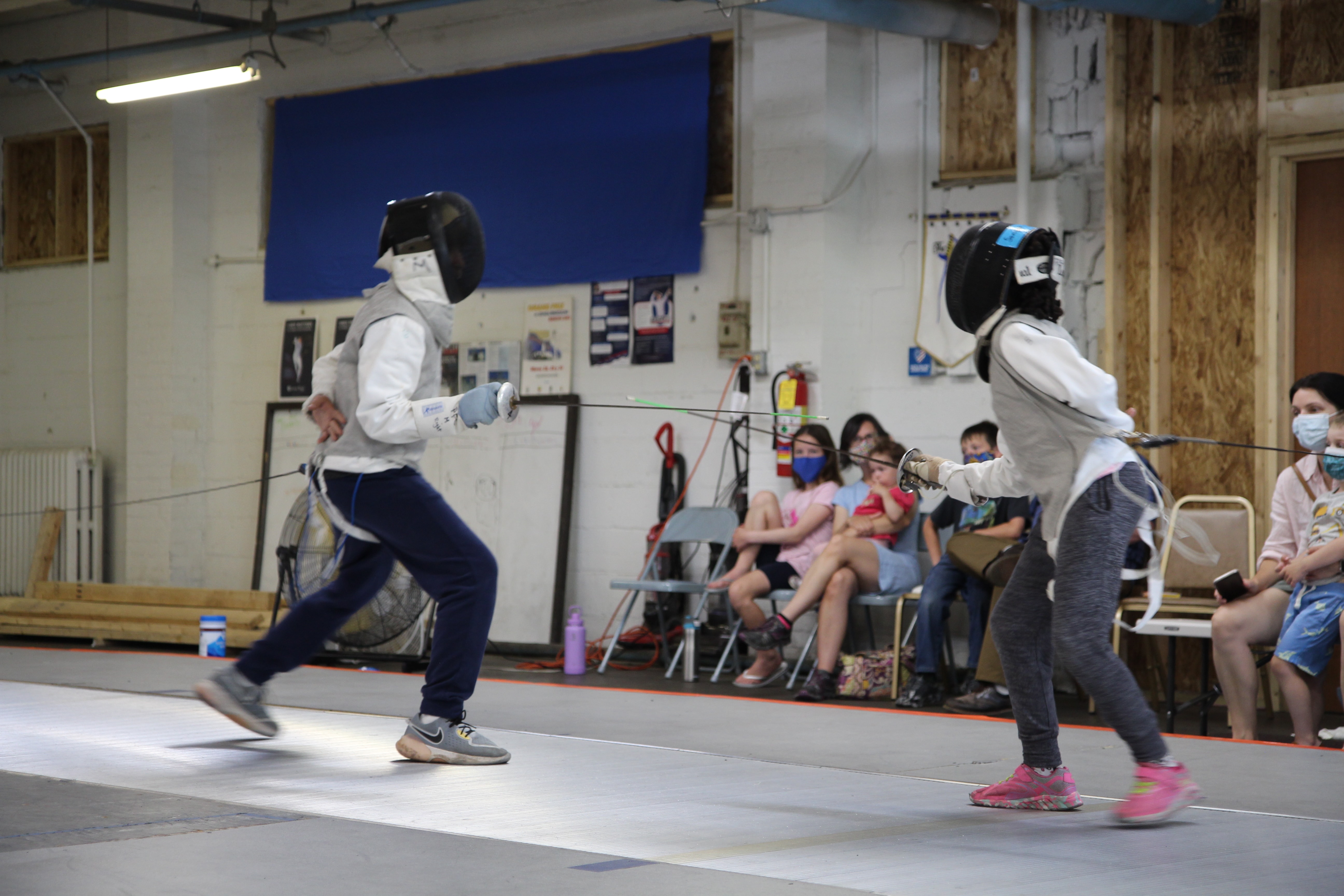 Demonstration of a fencing match