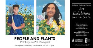 People and Plants paintings by Pat monigold at Springer Cultural Center Art Exhibition from September 24-October 29.