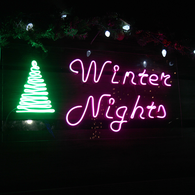 Winter Nights neon sign