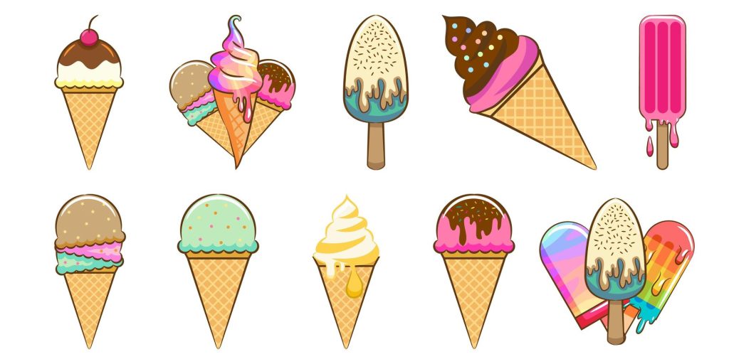 Illustrations of ice cream
