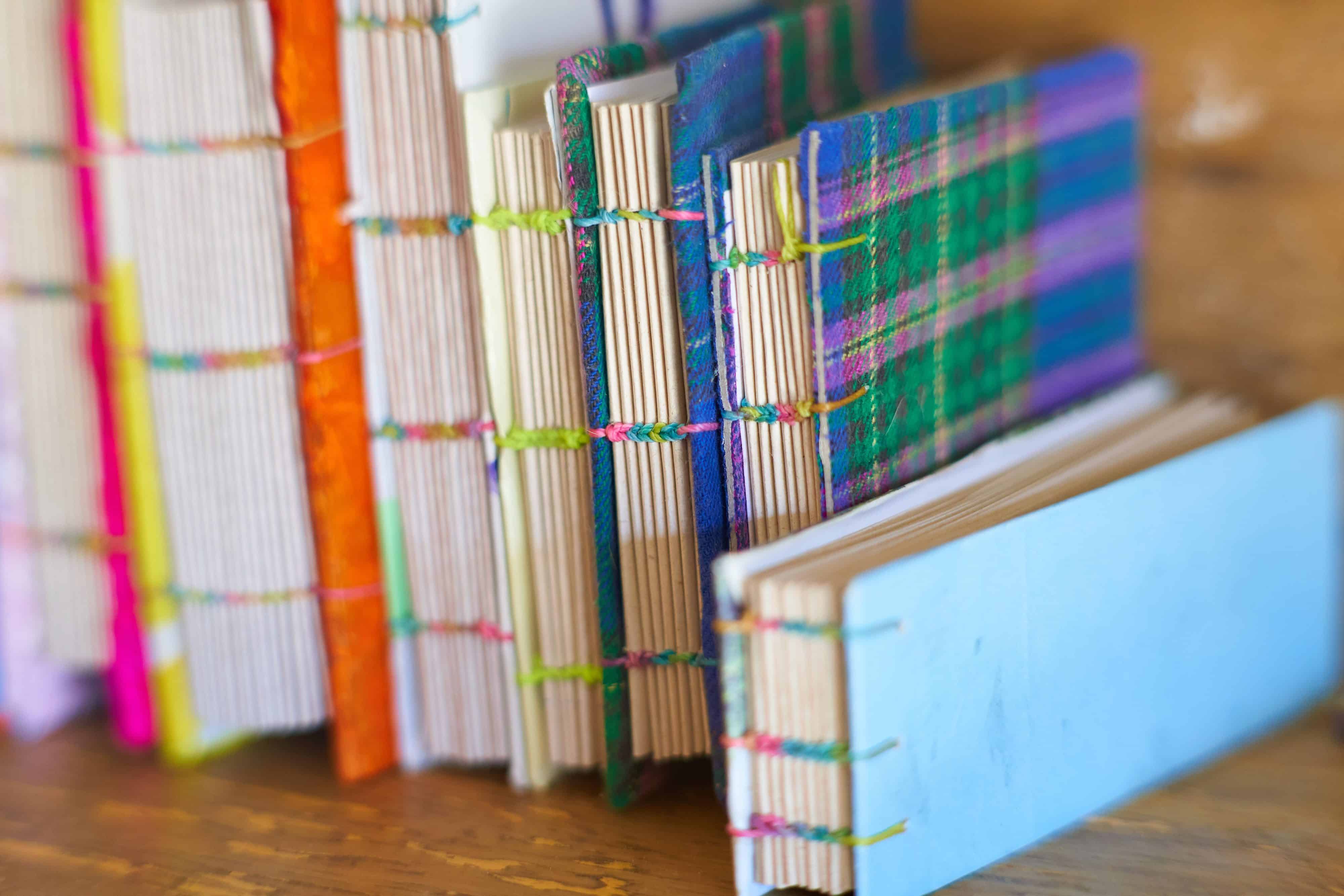 Books bound with string
