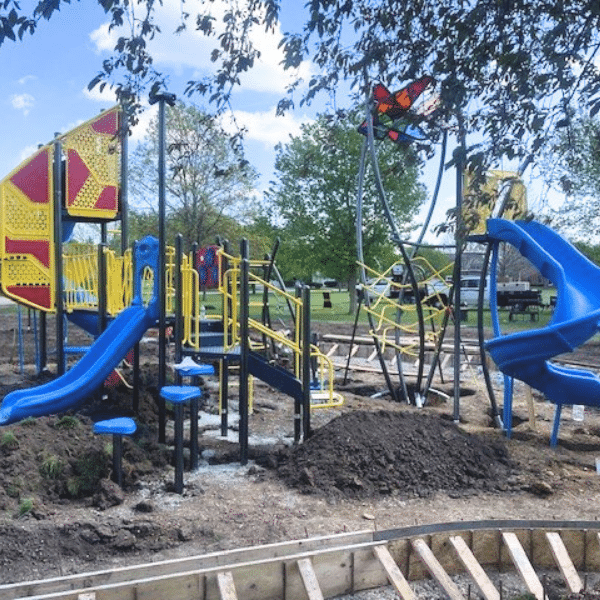 Millage Park,. playground under construction